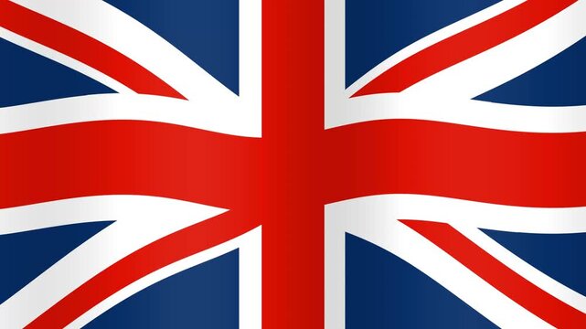 Waving United Kingdom Union Jack Flag Seamless Loop Background