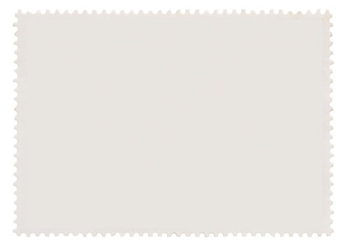 Blank postage stamp isolated on white background
