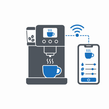 Smart Coffee Machine with Smartphone Control for Modern Kitchen