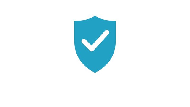 Cybersecurity shield with animated scanning beam
