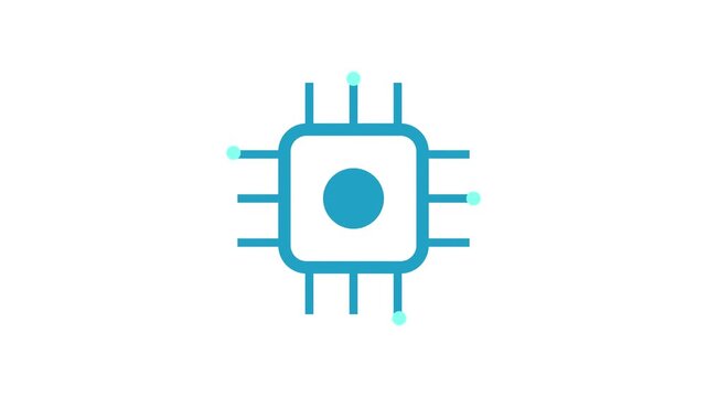 Artificial intelligence circuit with glowing nodes