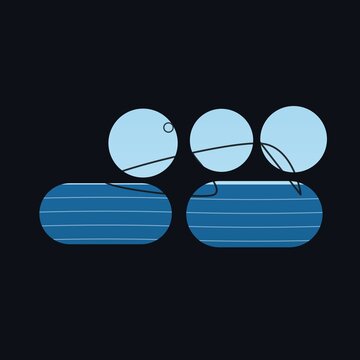 Water droplets merging on a blue surface