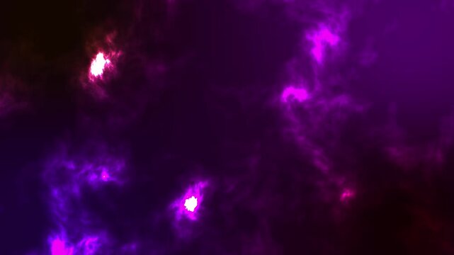 Purple Pink Glowing Smoke Cloud Abstract Background