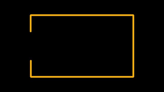 Warning frame with exclamation mark and copy space animation. Exclamation mark frame for quizzes and FAQs. Game announcement message. Answer exclamation mark alpha 4k video animation.