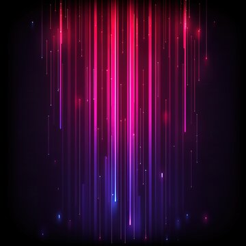 Abstract neon light lines background
