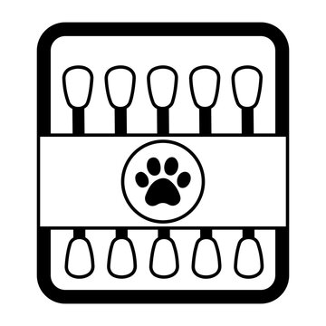 A packet of cotton swabs for pet ear cleaning.