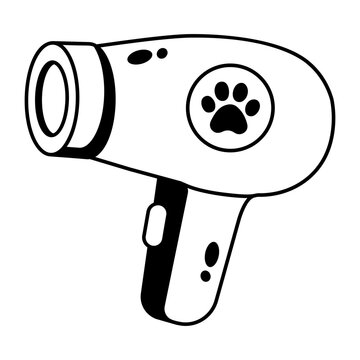 A pink handheld dryer for drying pet fur.
