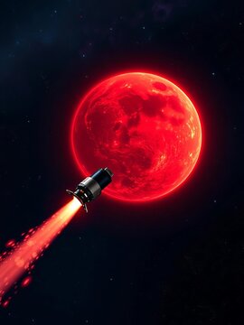 A tiny probe is launched into the unknown, carrying vital information about the distant red dwarf star, astronomy, red dwarf