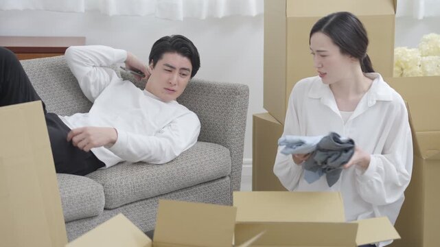 夫婦喧嘩・引越し準備をやらない夫