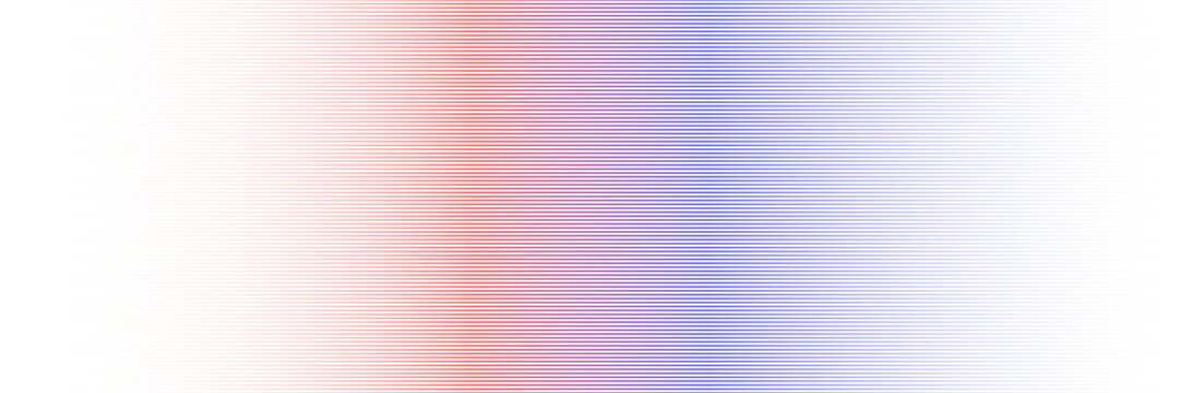 Technology RGB Scanline Background with Red Blue Gradient Horizontal Lines, Digital Screen Glitch Texture, Neon Display Signal and Electronic Pattern