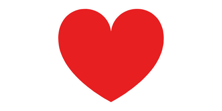 Large red heart shape for love and romance themes.