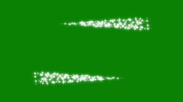 Chroma key dual magic stardust border reveal 4K loop with glowing white particle frame animation