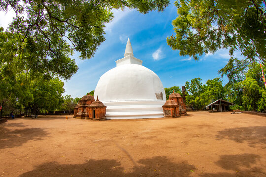Historic Ancient Buddhist Dagoba Kiri Vehera Stupa in the Ancient City of Polonnaruwa, Sri Lanka
