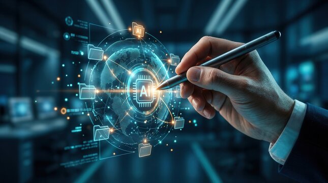 Artificial intelligence reshaping global education through intelligent data systems and personalized learning.