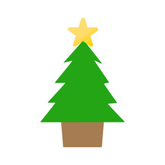 Fototapeta premium シンプルなクリスマスツリーのイラスト