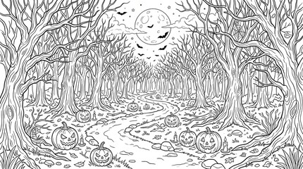 Obraz premium Halloween Pumpkin Garland
