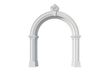 Naklejka premium White classical architectural arch with decorative columns