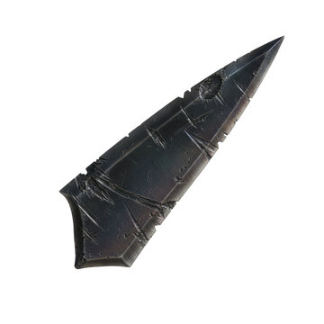 Sharp Obsidian Arrowhead or Primitive Stone Spear Point