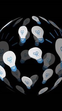 Light bulb icons 4k