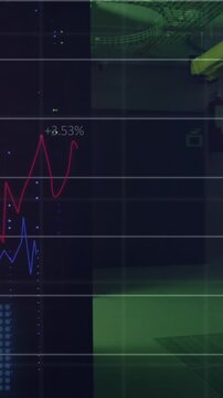 Animation of data processing and statistics recording over computer servers