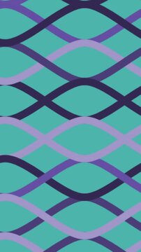 Animation of geometrical patter over purple background