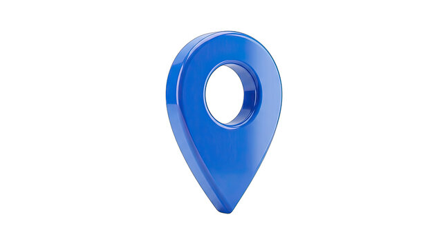 Blue map marker icon for location pinpointing and navigation purposes.
