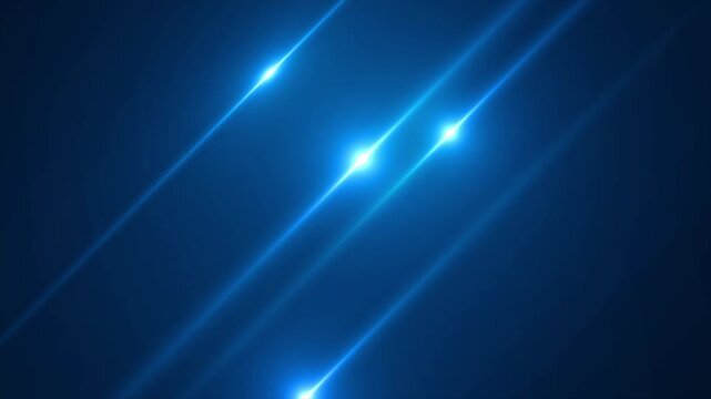 Light leak FX cinematic transitions with glowing abstract blue light background, glowing points and diagonal light sweep, smooth optical glow effect for cinematic light leak real in camera effect. 4K