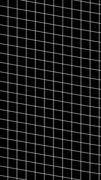 Animated black and white grid background featuring wavy vertical lines with smooth horizontal movement and a subtle chromatic aberration effect. Suitable for abstract visuals, motion graphics, digital