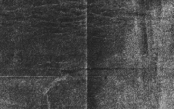 Grayscale folded paper texture with creases, printer marks, rough grain and distressed surface, realistic A4 paper overlay for vintage print and graphic design