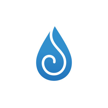 water droplet liquid vector logo design