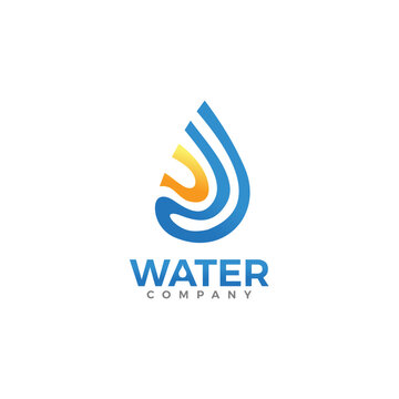 water droplet liquid vector logo design
