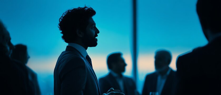 Professional networking in a modern setting.