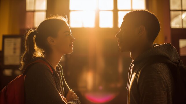 Two individuals sharing a moment of connection.