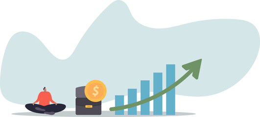 Obraz premium Value stock vs growth stock, comparison between investing style, professional choosing asset for earning or profit in market .human life and situation.vector illustration.