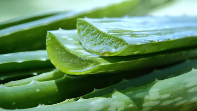  Fresh Juicy Aloe Vera Leaf