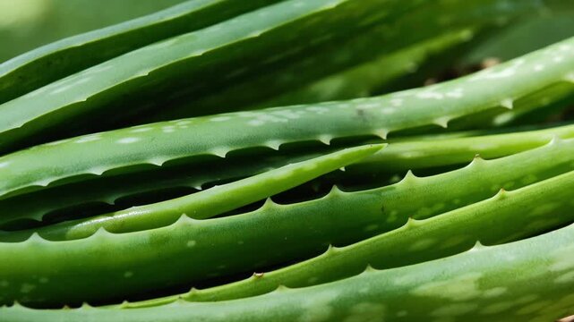  Fresh Juicy Aloe Vera Leaf