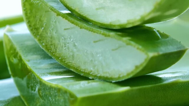  Fresh Juicy Aloe Vera Leaf