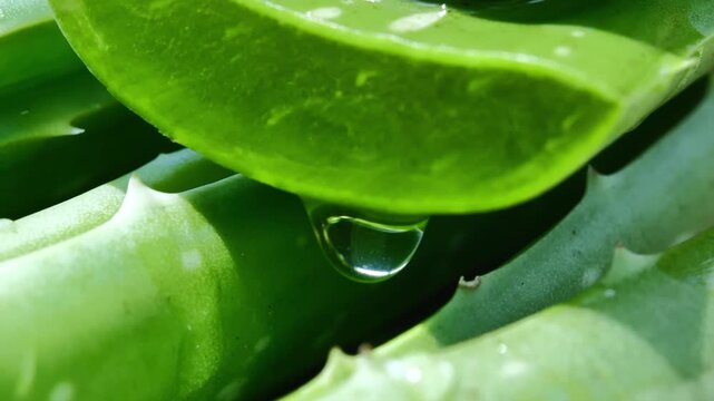  Fresh Juicy Aloe Vera Leaf