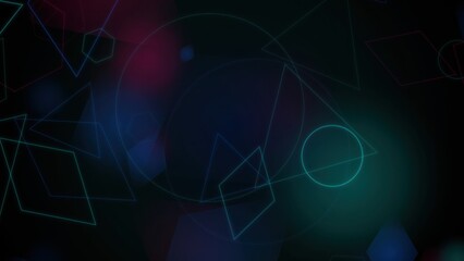 Fototapeta premium Abstract blue geometric pattern with glowing lines
