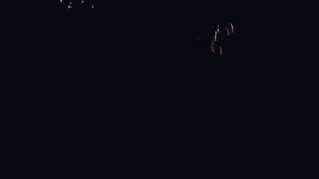 3d render firework A captivating video showcasing a beautiful yet intense fireworks display against a dark background