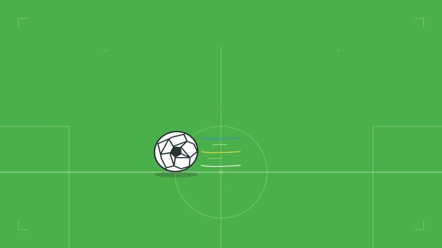 Sports-themed animated video featuring a soccer ball, fitness equipment, and a jump rope.