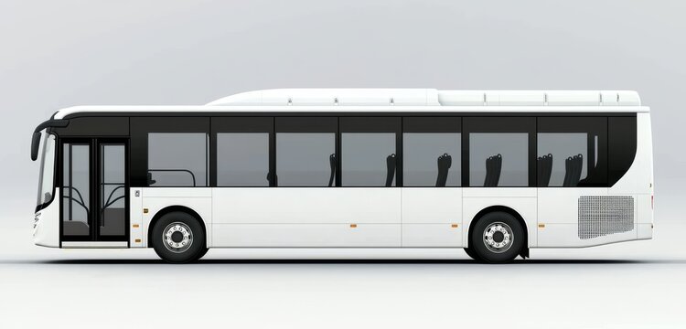 Isolated bus on a transparent background for design purposes.