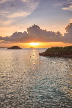 Beautiful sunset on Malapascua Island, Philippines.
