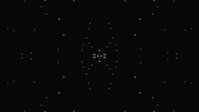 Abstract black geometric pattern with symmetrical star design