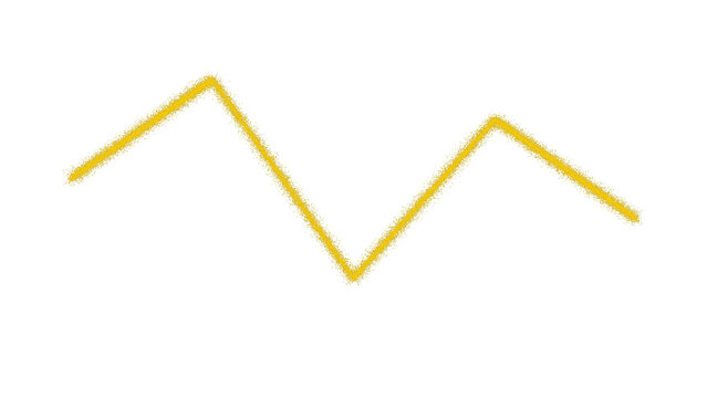 Abstract yellow zigzag line art design element ideal for creative projects web graphics presentations and marketing materials transparent background