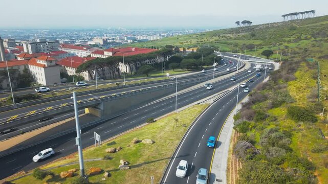 Groote Schuur Hospital and Hospital Bend, near Cape Town, South Africa.