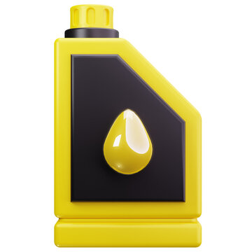 Motor Oil Lubricant Bottle 3D Illustrations