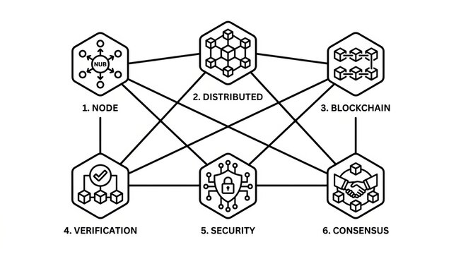 Hexagonal Diagram of Six Essential Business Strategy and Innovation Concepts.