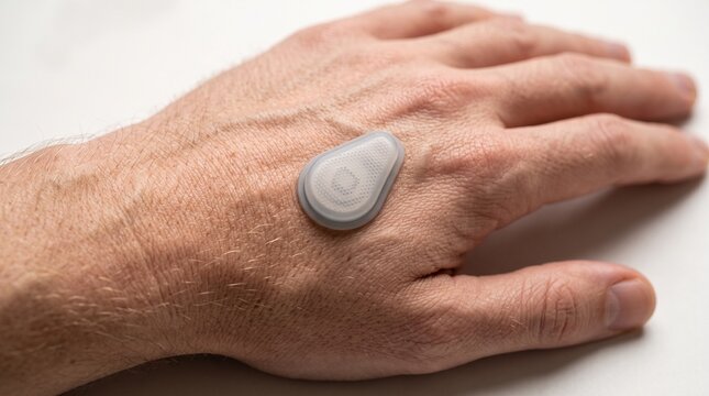Smart Biometric Skin Patch on Hand
