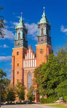 Cathedral on Ostrow Tumski in Poznan, Poland Under Blue Sky
